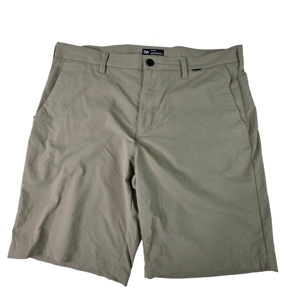 Hurley Nike Dri-FIT Mens Hybrid Walk Shorts Khaki Tan Size 36 Golf Summer Casual